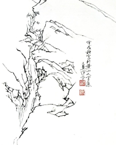 风景白描图图片免费下载,风景白描图设计素材大全,图