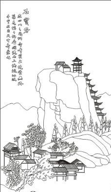 山水矢量图下载