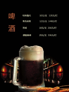 啤酒单 酒水单图片