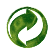 圆形绿色箭头标志物 图标