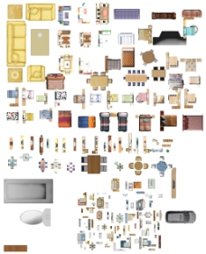 现代生活之日式IKEA家具家具平面图