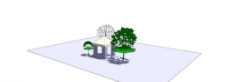 草图大师模型小树小屋图片
