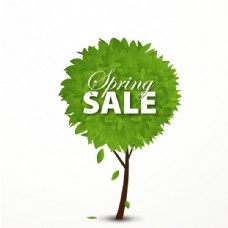 春季主题春季树木销售海报