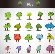 精美树木图标设计