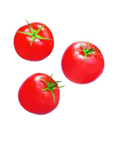 绿色蔬菜三个西红柿