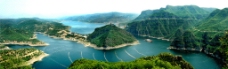 全景图黄河三峡全景摄影图片