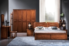 家具背景 实木床图片