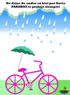 带伞自行车素材图片