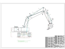 挖掘机的外形图CAD图片
