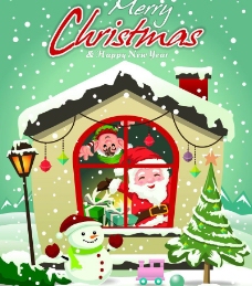 祝福海圣诞海报背景设计图片