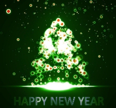 绿色光圈圣诞树图片