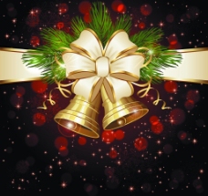 祝福海金色铃铛圣诞节背景图片