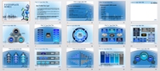 蓝色科技背景蓝色图表背景PPT模板