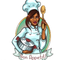 餐饮卡通女厨师图片