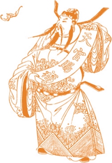 花样古代传统财神爷纹样