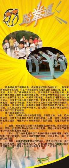跆拳道 宣传海报图片