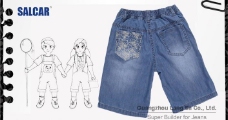 女童印花儿童牛仔裤广告图片
