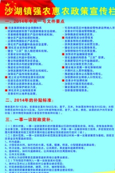 强农惠农政策宣传栏图片