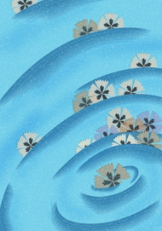 淡蓝樱花底纹花纹素材