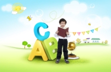 儿童启蒙教育ABC素材