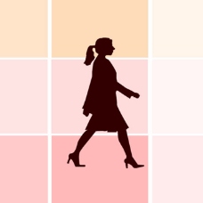 职业女性走路