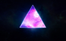 黑色科幻几何三角