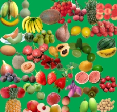 绿色水果分层图图片