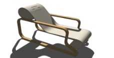 草图大师模型扶手椅图片