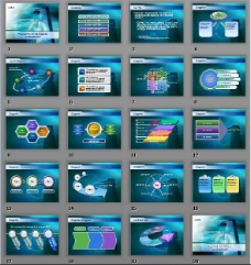 蓝色科技背景蓝色数字科技PPT模板