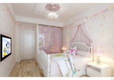 粉色公主卧室