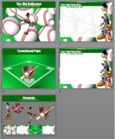 棒球运动PPT素材