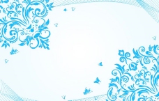 欧式花纹背景蓝色花纹图片