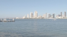 圣迭戈港帆船的天际线在距离股票视频 视频免费下载