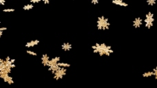 雪落的金色边框的背景运动 视频免费下载