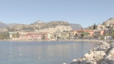 意大利加达湖在torbolo放大1股票的录像