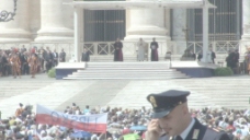 圣教教皇在圣彼得斯广场的录像祈祷股票视频免费下载