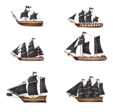 卡通帆船模型