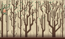 意境树林装饰背景