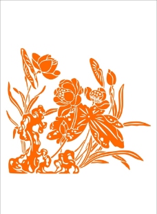 荷花纹 花纹图片