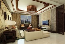 新中式客厅设计图片