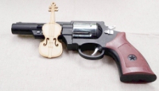 手枪和小提琴图片