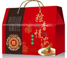 粽香情浓 粽子包装盒（展开图）图片
