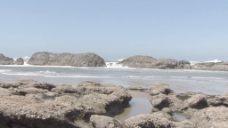多岩石的海岸的股票视频缩放 视频免费下载