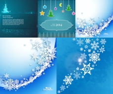 蓝色圣诞节背景设计