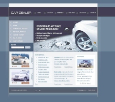 时尚轿车销售网站版面_欧美商业模板图片