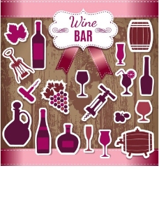 红酒葡萄酒图标商标图片