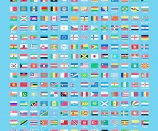 世界旗帜旗帜世界向量集