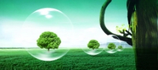 绿化景观创意房产海报素材图片