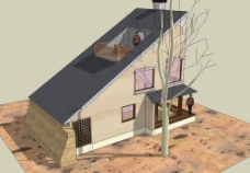 草图大师模型欧式小型别墅图片