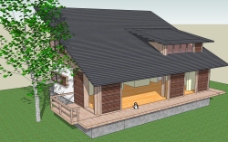 草图大师模型欧式小型别墅图片